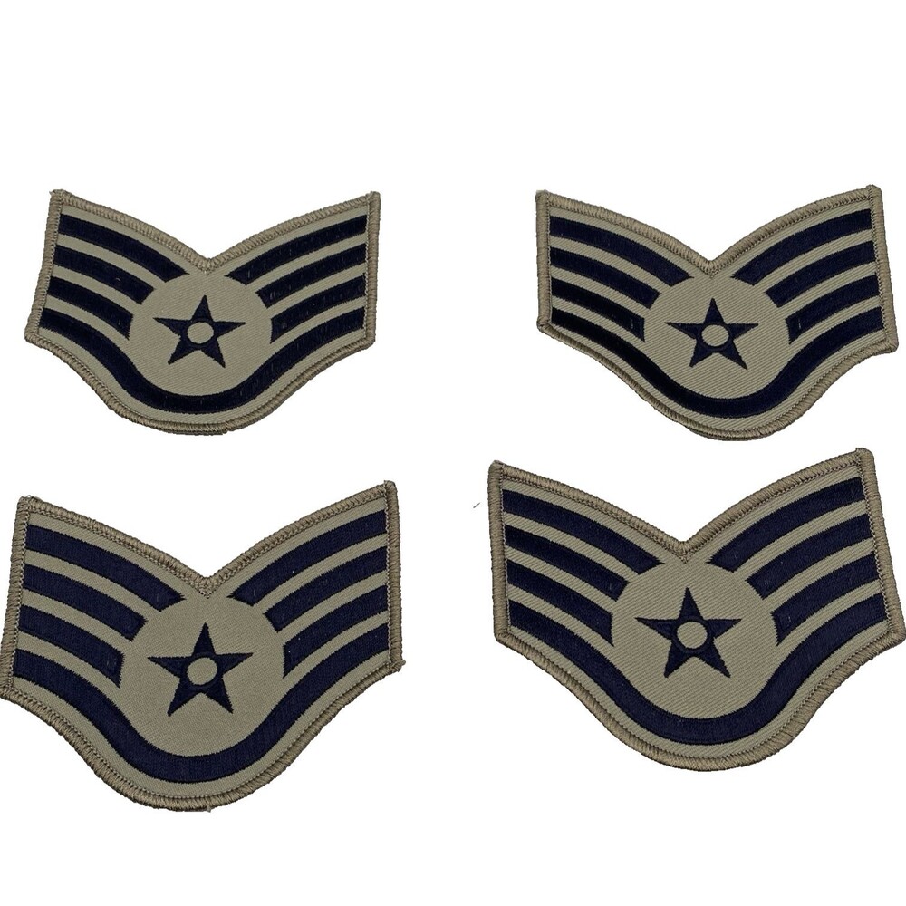 Air Force Chevrons for ABU Uniform Patches Lot of 4 E-5 Staff Sergeant‎
